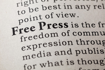 Obraz premium definition of free press