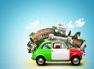 Italy, attractions Italy and retro italian car