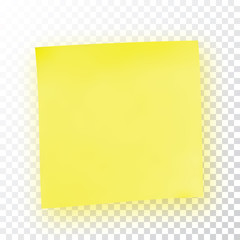 Yellow sticky note. Template for your projects. Sticker