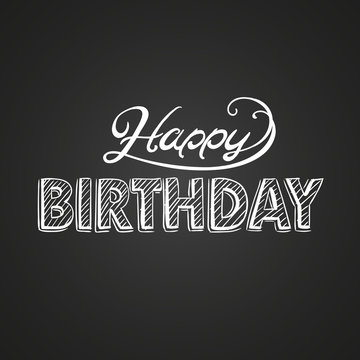 Vector Illustration of a Happy Birthday Greeting Card Design