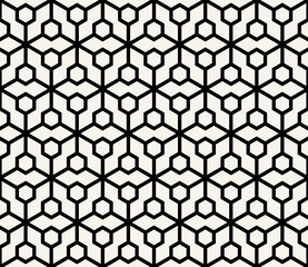 abstract geometric hexagon minimal seamless pattern print