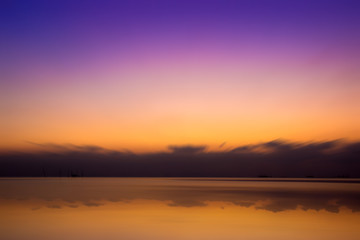 sunset sky at the lake, Thailand.