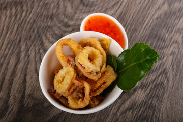 Fried squid rings