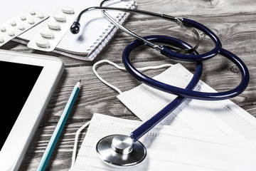 Stethoscope and tablet pc