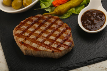 Grilled beef steak