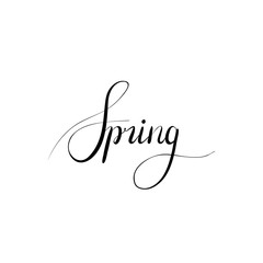 Vector spring hand-drawn calligraphy imitation