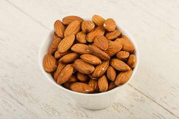 Almond in the bowl