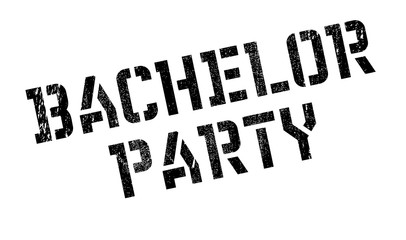 Bachelor Party rubber stamp. Grunge design with dust scratches. Effects can be easily removed for a clean, crisp look. Color is easily changed.