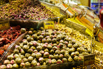 turkish spices store bazaar market istanbul turkey