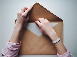 Sending a letter in big envelope