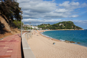 Fenals Beach in Lloret de Mar on Costa Brava in Spain