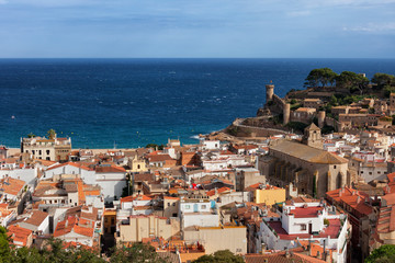 Fototapeta na wymiar Tossa de Mar Town on Costa Brava in Spain