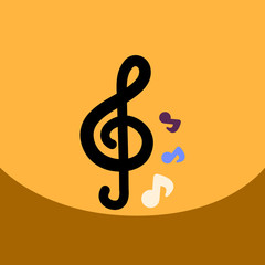 flat vector icon design collection music note