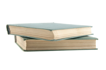 old green book isolated on white background