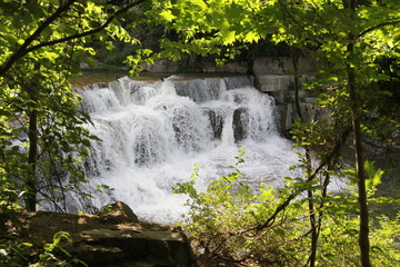 Waterfall in the forest Park New York