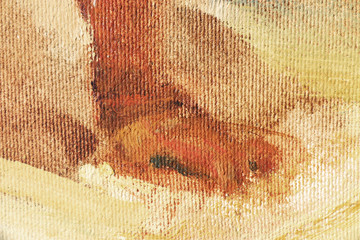 Abstract art background. Oil on canvas. Warm colors. Soft brushstrokes of paint. Modern art. Contemporary art.