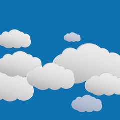 Obraz premium Vector gentle background with clouds