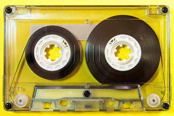 Audio cassette tape isolated