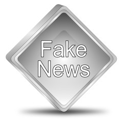 Fake News button - 3D illustration