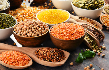 Composition with variety of vegetarian food ingredients