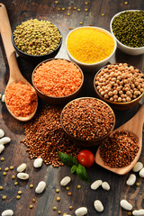 Composition with variety of vegetarian food ingredients