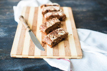 European desset with fresh strawberry