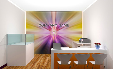 Sales office interior 3D Rendering