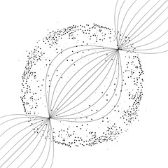 Obraz premium Abstract energy black circles space background