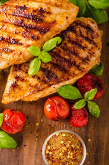 Chicken chilli steak with roasted vegetable