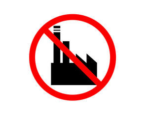 no alle industrie che inquinano illustrazione vettoriale