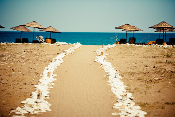 The road to the sea coast Turkey