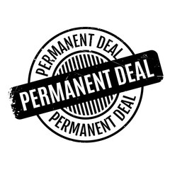 Permanent Deal rubber stamp. Grunge design with dust scratches. Effects can be easily removed for a clean, crisp look. Color is easily changed.