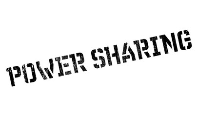 Power Sharing rubber stamp. Grunge design with dust scratches. Effects can be easily removed for a clean, crisp look. Color is easily changed.