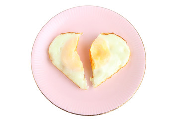 ハート型の目玉焼き