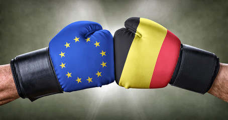 Boxkampf - Europäische Union gegen Belgien