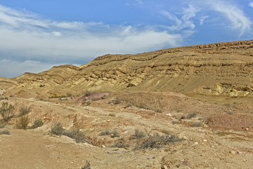 Arid desert in Israel.
