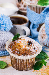 Muffins with raisins