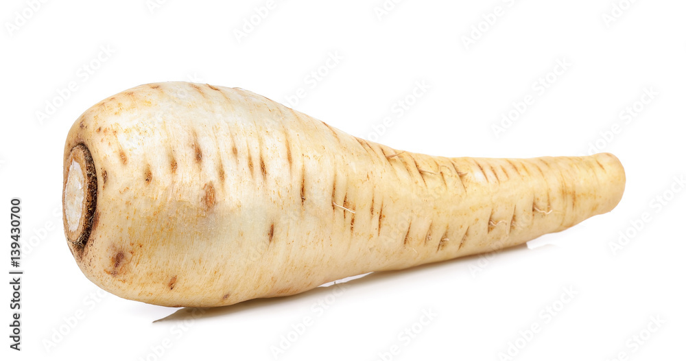 Wall mural Parsnip isolated on the white background