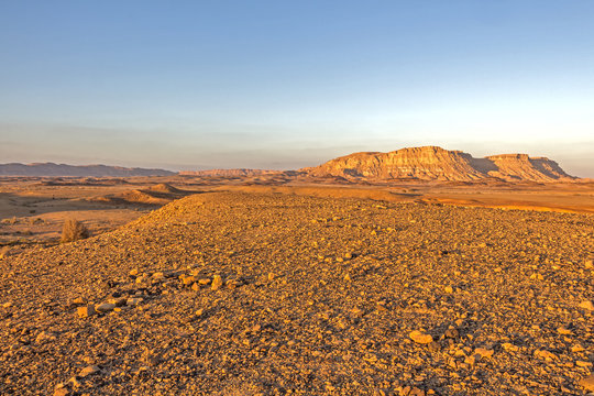 Arid desert in Israel.
