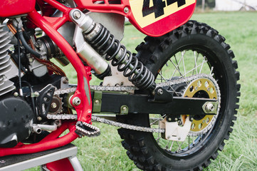 Obraz premium Classic motorcycle closely
