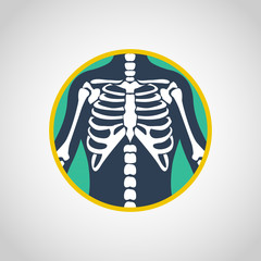 chest x-ray vector logo icon design
