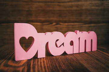 Dream wooden letters