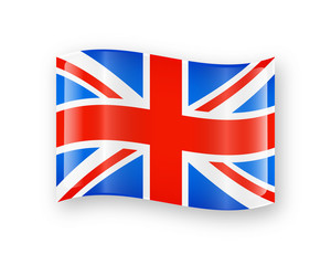 United Kingdom Flag Icon on white background