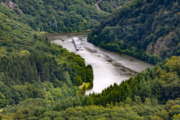 Saarschleife near Mettlach city, Germany, Saarland
