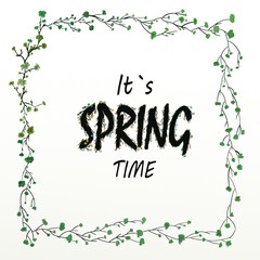floral baner design with text added, spring conceptual background 