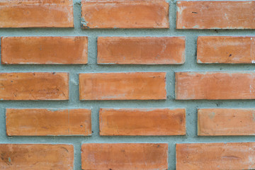 Brick wall texture are long orange-brown