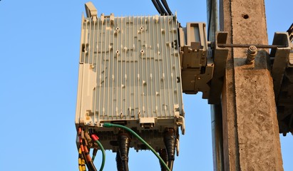 Fiber Optic System Box ,Blue sky backdrop   