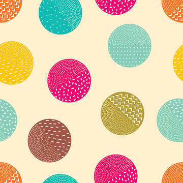Geometric polka dot. Cute polka dot.  Seamless pattern can be used for wallpaper, pattern fills, web page background, surface textures.