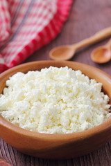 Cottage cheese in a bowl