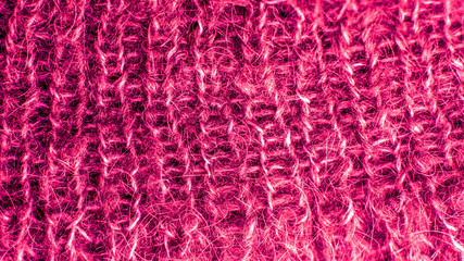 Knitted fabric background close up